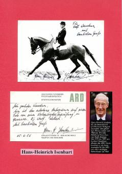 2  x  Hans-Heinrich Isenbart † 2011  ARD TV  Moderator  Autogramm Foto + Karte   original signiert 