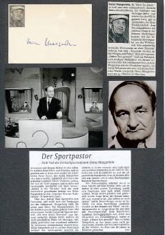 Heinz Maegerlein † 1998  ARD Sport Moderator  Autogramm Karte original signiert 