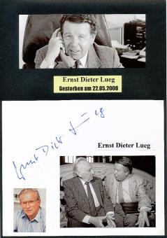Ernst Dieter Lueg † 2000 ARD TV Moderator  Autogramm Karte original signiert 
