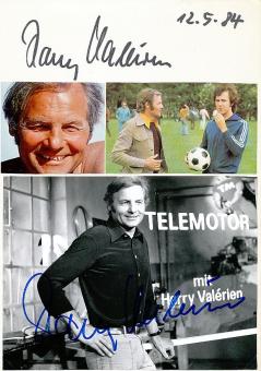 2  x  Harry Valérien† 2012  ZDF TV  Sport Moderator  Autogramm Foto + Karte   original signiert 