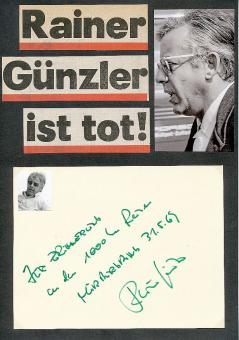 Rainer Günzler † 1977  ZDF  TV Moderator  Autogramm Karte original signiert 