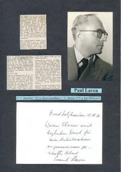 Paul Laven † 1979  Radio 1936  Moderator  Autogramm Karte original signiert 