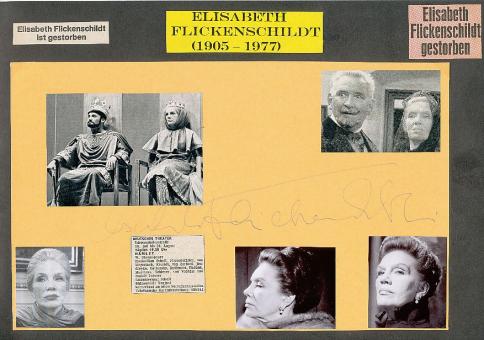 Elisabeth Flickenschildt † 1977  Film &  TV Autogramm Karte original signiert 