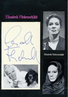 Elisabeth Flickenschildt † 1977  Film &  TV Autogramm Blatt original signiert 