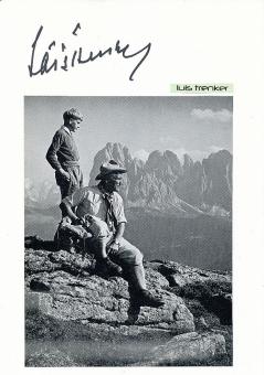 Luis Trenker † 1990  Film & Bergsteiger & Schriftsteller Autogramm Karte original signiert 