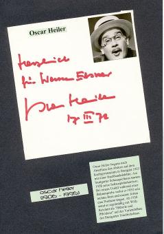 Oscar Heiler † 1995  Film &  TV Autogramm Karte original signiert 