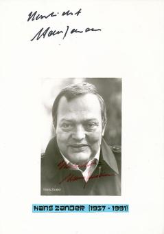 2  x  Hans Zander † 1991  Film & TV  Autogrammkarte + Karte   original signiert 