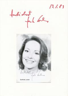 2  x  Gerlinde Locker  Film & TV  Autogrammkarte + Karte   original signiert 