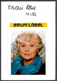 Bruni Löbel † 2006  Film &  TV Autogramm Karte original signiert 