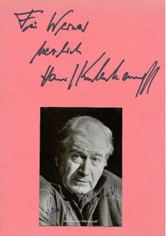 2  x  Hans-Joachim Kulenkampff † 1998  Film & TV  Autogrammkarte + Karte   original signiert 
