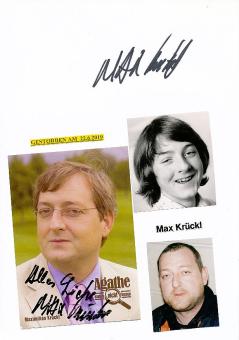 2  x  Maximilian Krückl † 2019  Film & TV  Autogrammkarte + Karte   original signiert 