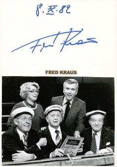 Gunther Philipp † 2003 & Fred Kraus † 1993  Film &  TV  Moderator Autogramm Foto + Karte   original signiert 