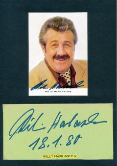 2  x  Willy Harlander † 2000  Film & TV  Autogrammkarte + Karte   original signiert 