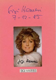 2  x  Sigi Harreis † 2008  Moderatorin  TV  Autogrammkarte + Karte   original signiert 
