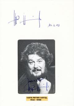 2  x  Hans Peter Heinzl † 1996  Film & TV  Autogrammkarte + Karte   original signiert 