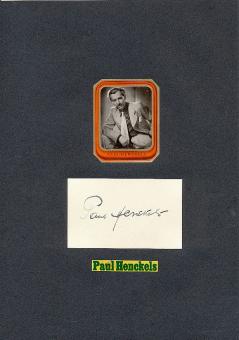 Paul Henckels † 1967  Film &  TV Autogramm Blatt  original signiert 