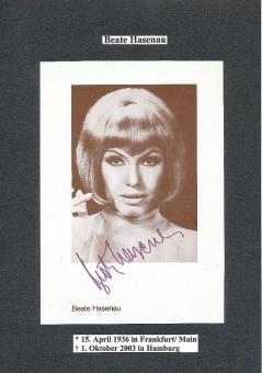 Beate Hasenau † 2003  Film &  TV Autogramm Bild  original signiert 