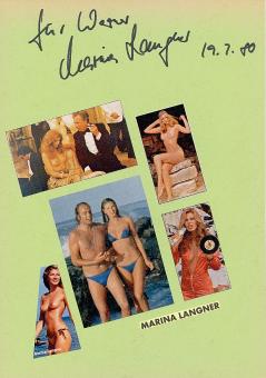 Marina Langner  Nackt  Film &  TV Autogramm Karte original signiert 