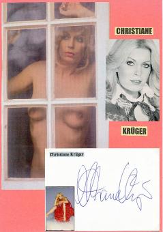 Christiane Krüger  Nackt  Film &  TV Autogramm Karte original signiert 