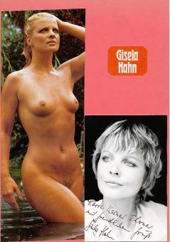 Gisela Hahn  Nackt  Film & TV  Autogrammkarte  original signiert 