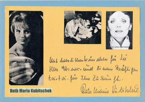 Ruth Maria Kubitschek  Film &  TV Autogramm Karte original signiert 