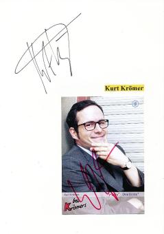 2  x  Kurt Krömer  Moderator  TV  Autogrammkarte + Karte   original signiert 
