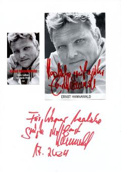 2  x  Ernst Hannawald  Film & TV  Autogrammkarte + Karte   original signiert 