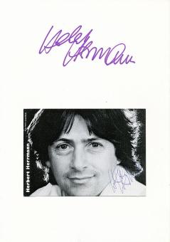 2  x  Herbert Hermann  Film & TV  Autogrammkarte + Karte   original signiert 