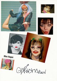Nina Hagen  Musik  Autogramm Karte original signiert 