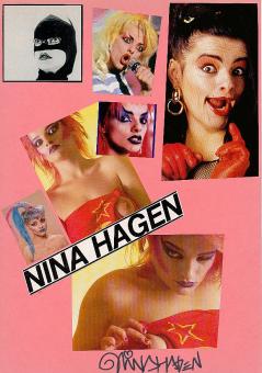 Nina Hagen  Musik  Autogramm Karte original signiert 