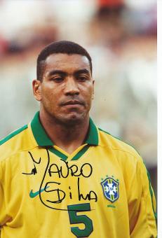 Mauro Silva  Brasilien Weltmeister WM 1994  Fußball Autogramm 20 x 30 cm Foto original signiert 