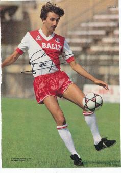 Bernard Genghini   AS Monaco  Fußball Bild original signiert 