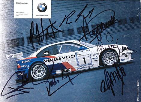 Andy Priaulx,Pedro Lamy,Hans Joachim Stuck,Boris Said III,Duncan Huisman,Dirk+Jörg Müller  BMW  Auto Motorsport  Autogrammkarte  original signiert 