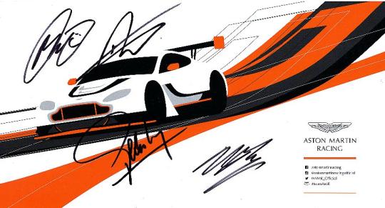 Aston Martin Racing  Auto Motorsport  Autogrammkarte  original signiert 