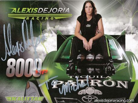 Alexis DeJoria  USA Dragstar  Auto Motorsport  Autogrammkarte  original signiert 