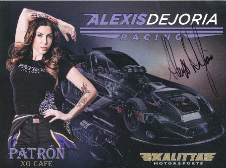 Alexis DeJoria  USA Dragstar  Auto Motorsport  Autogrammkarte  original signiert 