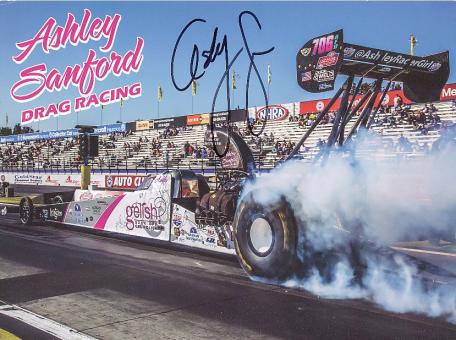 Ashley Santford  USA Dragstar  Auto Motorsport  Autogrammkarte  original signiert 