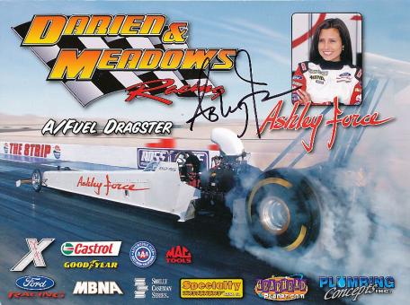 Ashley Force  USA Dragstar  Auto Motorsport  Autogrammkarte  original signiert 