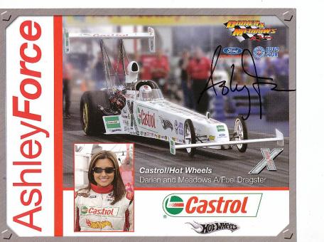 Ashley Force  USA Dragstar  Auto Motorsport  Autogrammkarte  original signiert 