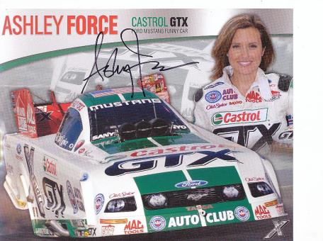 Ashley Force   USA Dragstar  Auto Motorsport  Autogrammkarte  original signiert 