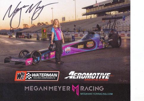 Megan Meyer  USA Dragstar  Auto Motorsport  Autogrammkarte  original signiert 