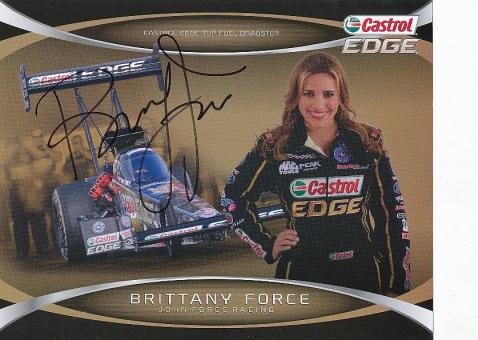 Brittany Force  USA Dragstar  Auto Motorsport  Autogrammkarte  original signiert 