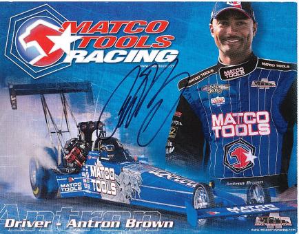 Antron Brown  USA Dragstar  Auto Motorsport  Autogrammkarte  original signiert 