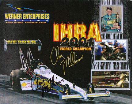 Clay Millican  USA Dragstar  Auto Motorsport  Autogrammkarte  original signiert 