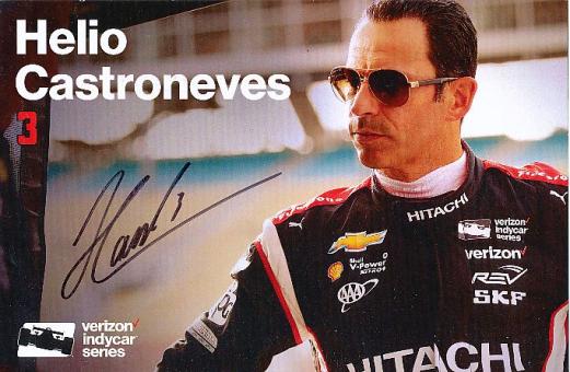 Helio Castroneves  USA   Indycar  Auto Motorsport  Autogrammkarte  original signiert 