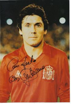 Carlos Santillana  Spanien  WM 1978  Fußball  Autogramm Foto  original signiert 