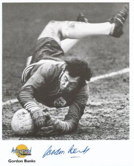 Gordon Banks † 2019  England Weltmeister WM 1966  Fußball Autogrammkarte original signiert 