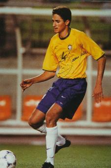 Edmilson Brasilien Weltmeister WM 2002  Fußball Autogramm  30 x 20 cm Foto original signiert 