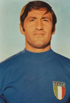 Tarcisio Burgnich † 2021  Italien WM 1970  Fußball Autogramm 30 x 20 cm Foto original signiert 