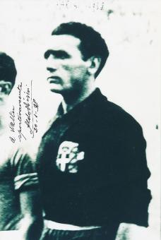 Aldo Olivieri † 2001 Italien Weltmeister WM 1938   Fußball Autogramm 30 x 20 cm Foto original signiert 